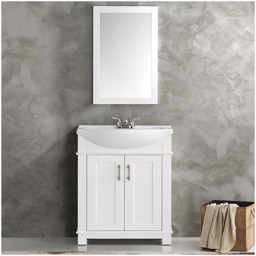 Fresca Hartford 30" White Traditional Bathroom Vanity