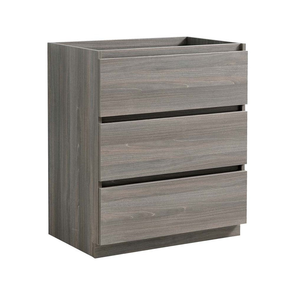 Fresca Lazzaro 30" Gray Wood Free Standing Modern Bathroom Cabinet