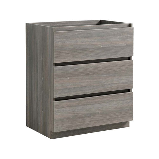 Fresca Lazzaro 30" Gray Wood Free Standing Modern Bathroom Cabinet