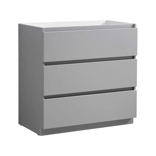 Fresca Lazzaro 36" Gray Free Standing Modern Bathroom Cabinet