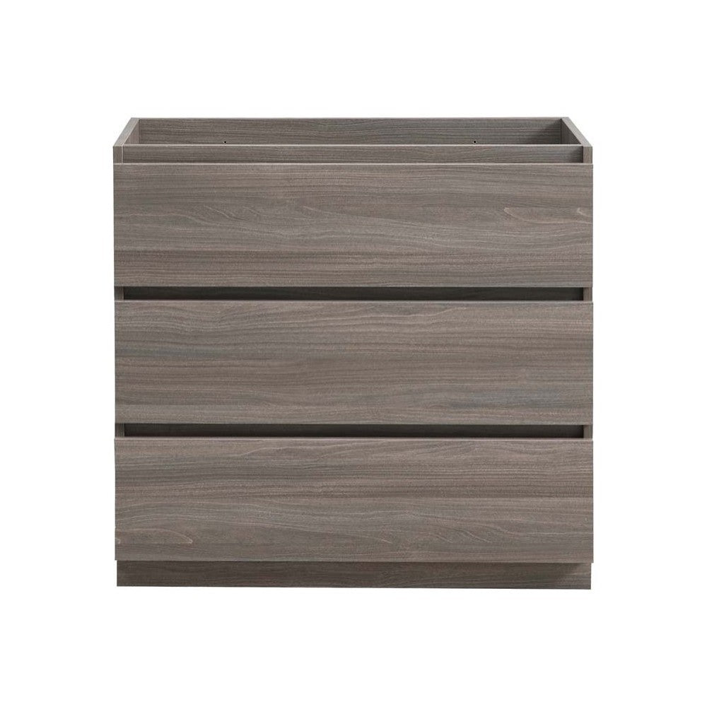 Fresca Lazzaro 36" Gray Wood Free Standing Modern Bathroom Cabinet