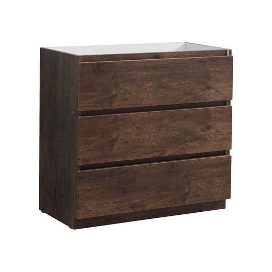 Fresca Lazzaro 36" Rosewood Free Standing Modern Bathroom Cabinet