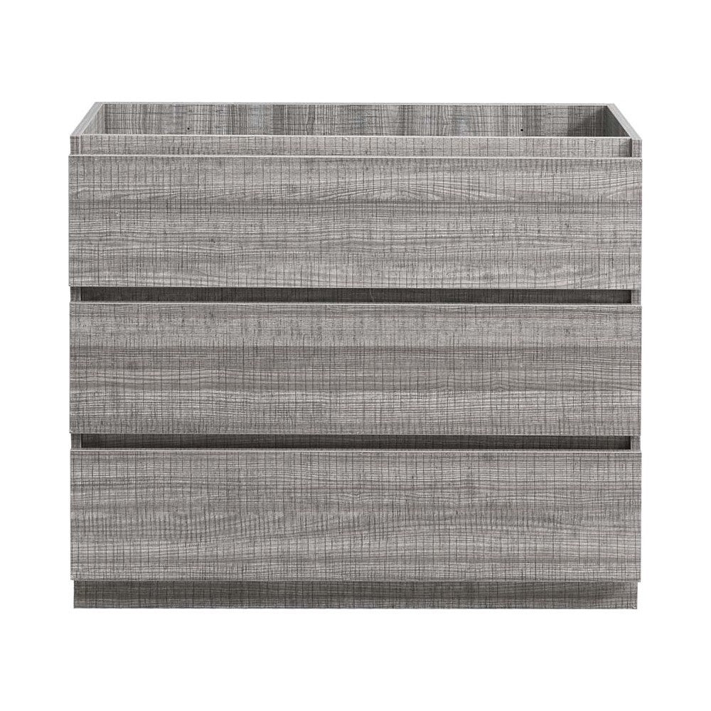 Fresca Lazzaro 42" Glossy Ash Gray Free Standing Modern Bathroom Cabinet