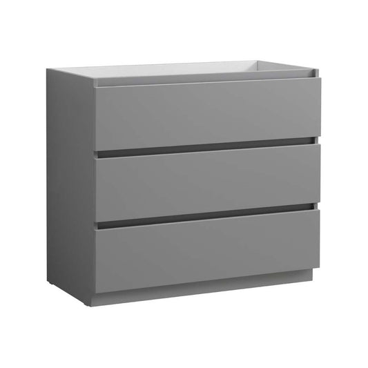 Fresca Lazzaro 42" Gray Free Standing Modern Bathroom Cabinet