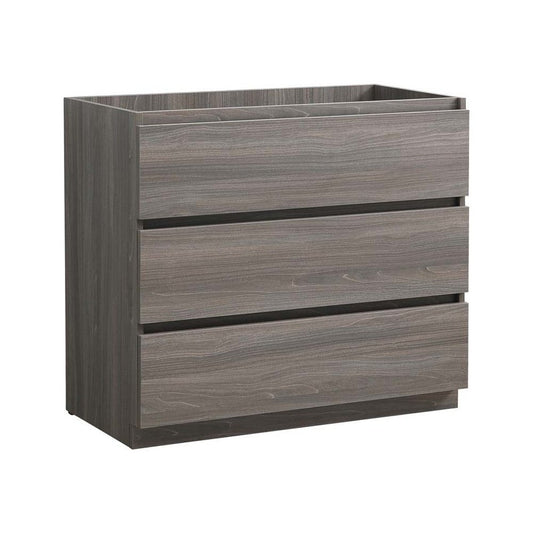Fresca Lazzaro 42" Gray Wood Free Standing Modern Bathroom Cabinet