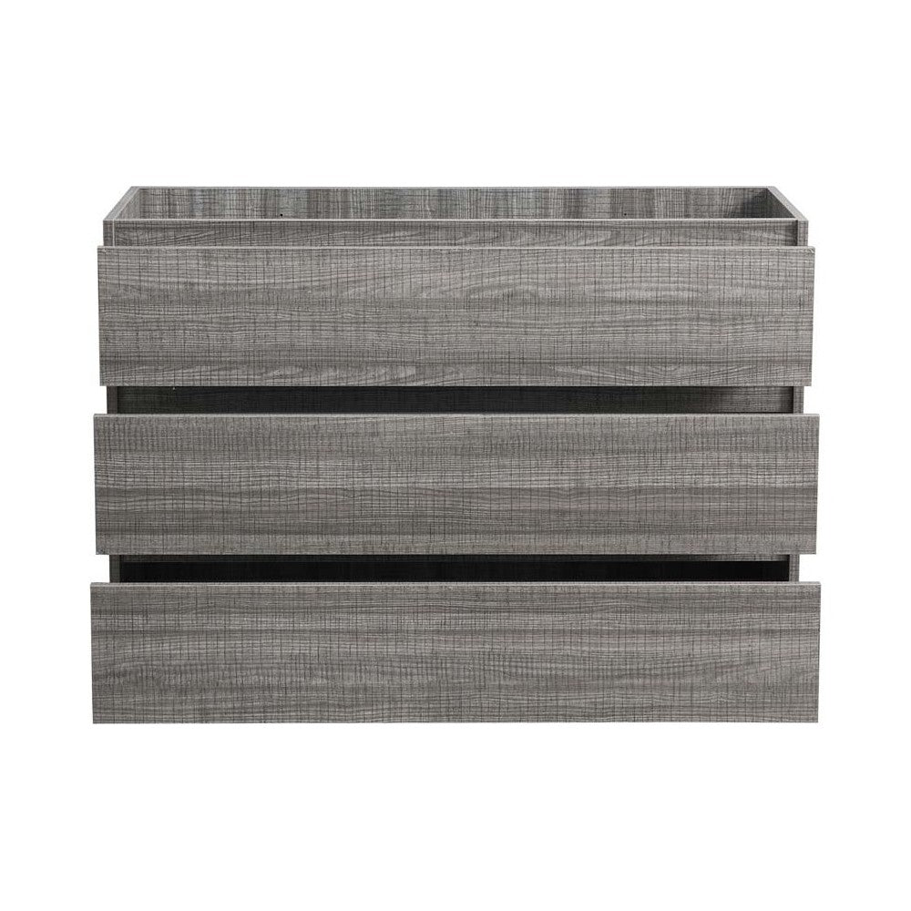 Fresca Lazzaro 48" Glossy Ash Gray Free Standing Modern Bathroom Cabinet