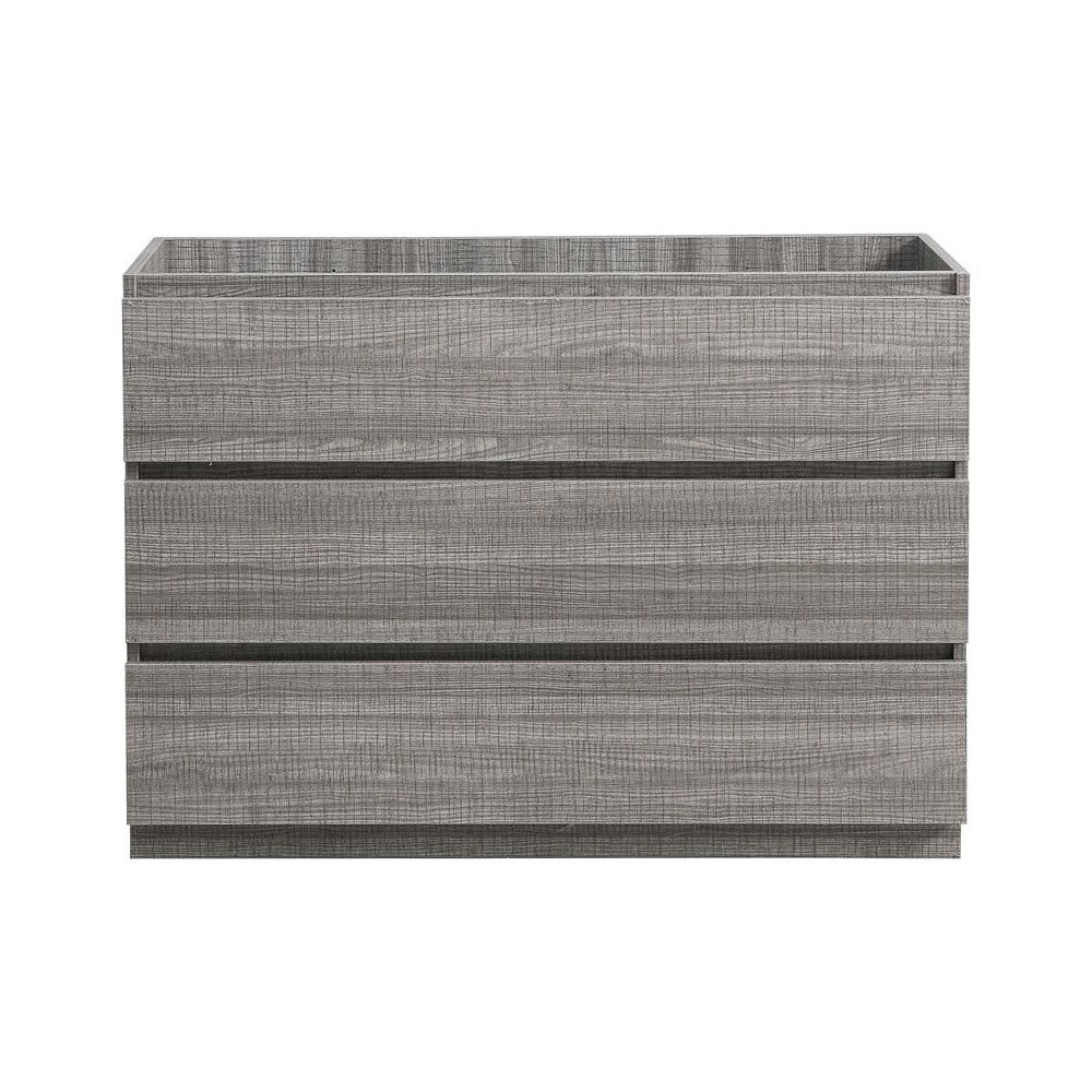 Fresca Lazzaro 48" Glossy Ash Gray Free Standing Modern Bathroom Cabinet