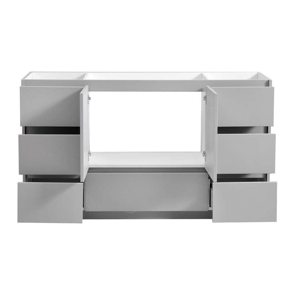 Fresca Lazzaro 60" Gray Free Standing Single Sink Modern Bathroom Cabinet