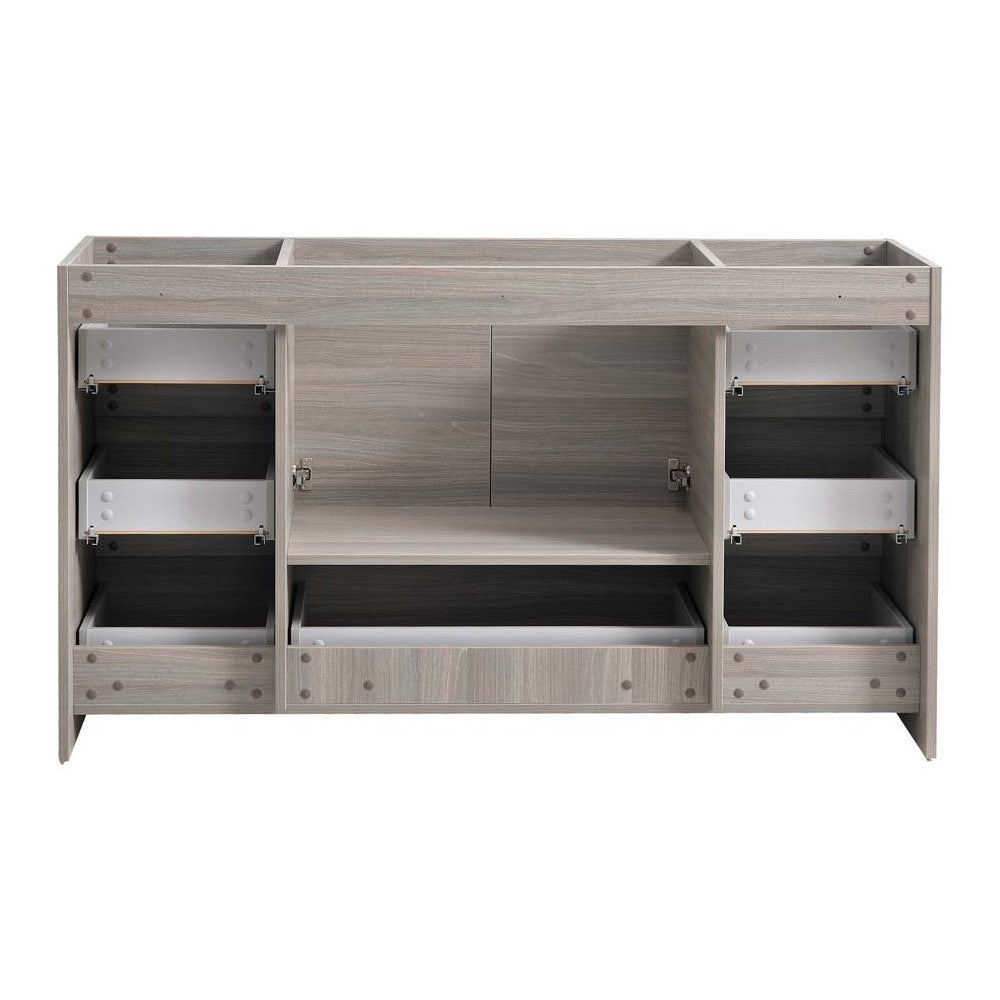 Fresca Lazzaro 60" Gray Wood Free Standing Single Sink Modern Bathroom Cabinet