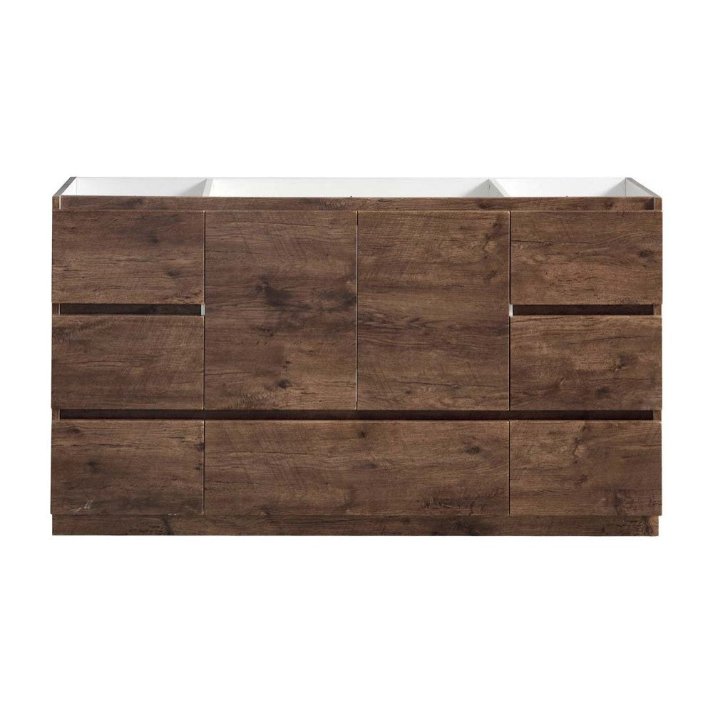 Fresca Lazzaro 60" Rosewood Free Standing Single Sink Modern Bathroom Cabinet