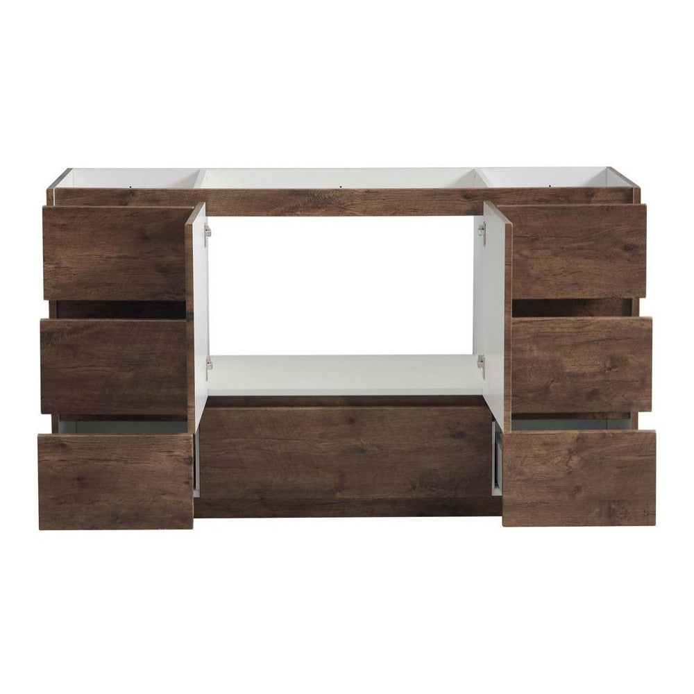 Fresca Lazzaro 60" Rosewood Free Standing Single Sink Modern Bathroom Cabinet