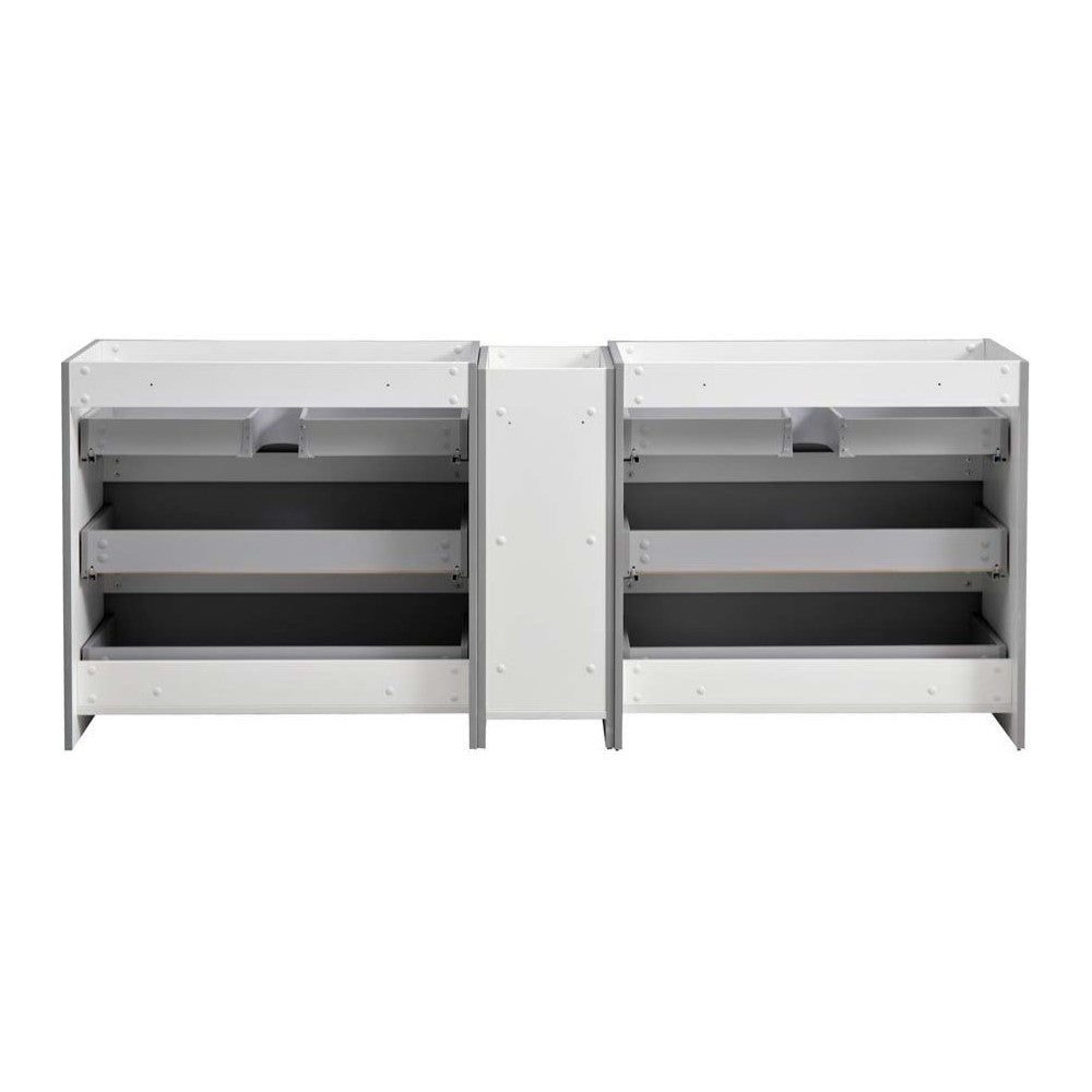 Fresca Lazzaro 84" Gray Free Standing Double Sink Modern Bathroom Cabinet