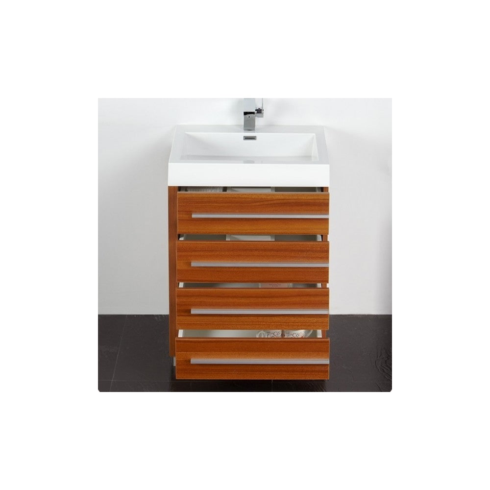 Fresca Livello 24" Teak Modern Bathroom Vanity w/ Medicine Cabinet