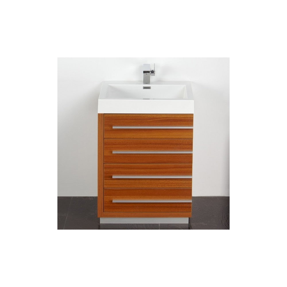 Fresca Livello 24" Teak Modern Bathroom Vanity w/ Medicine Cabinet