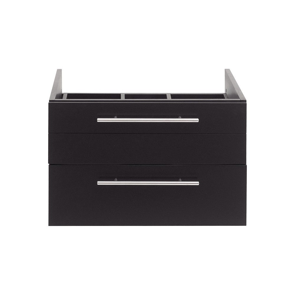 Fresca Lucera 24" Espresso Wall Hung Vessel Sink Modern Bathroom Cabinet