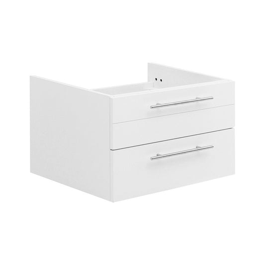 Fresca Lucera 24" White Wall Hung Undermount Sink Modern Bathroom Cabinet
