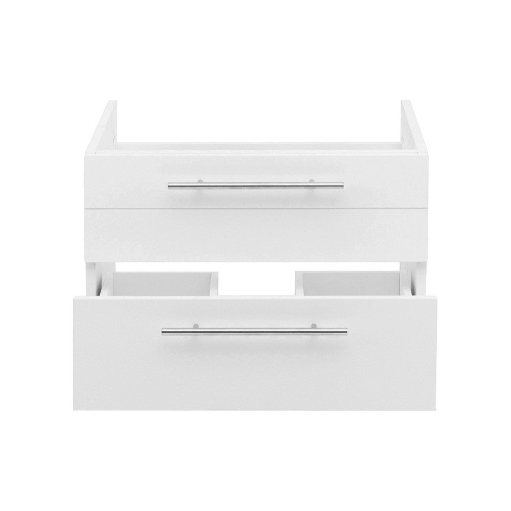 Fresca Lucera 24" White Wall Hung Undermount Sink Modern Bathroom Cabinet