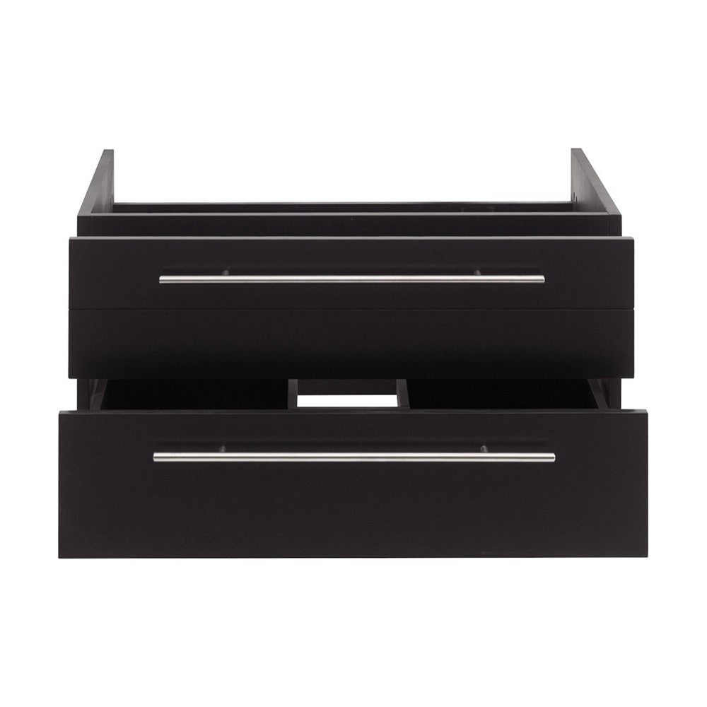 Fresca Lucera 30" Espresso Wall Hung Vessel Sink Modern Bathroom Cabinet