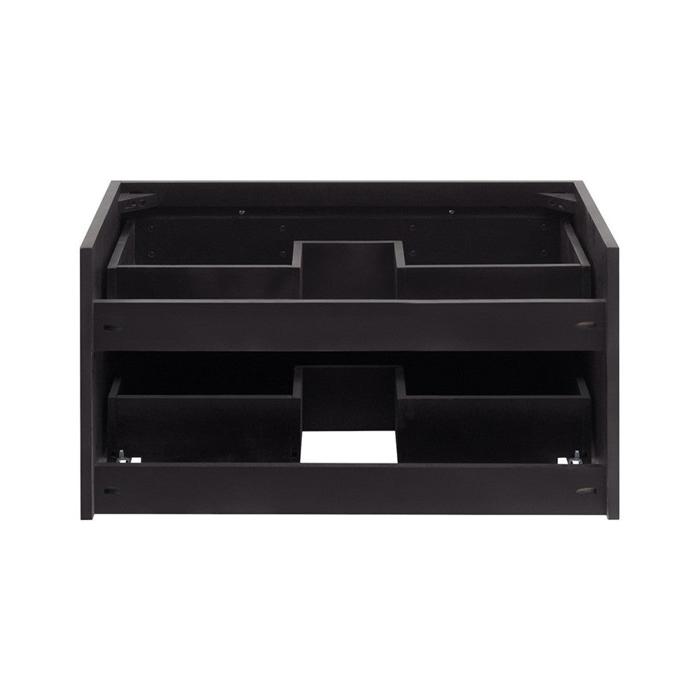 Fresca Lucera 30" Espresso Wall Hung Vessel Sink Modern Bathroom Cabinet