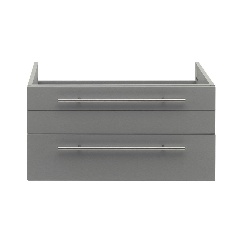 Fresca Lucera 30" Gray Wall Hung Undermount Sink Modern Bathroom Cabinet