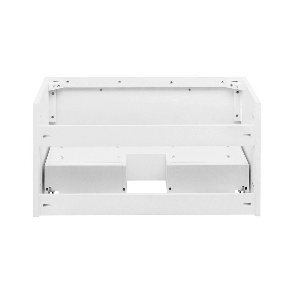 Fresca Lucera 30" White Wall Hung Undermount Sink Modern Bathroom Cabinet