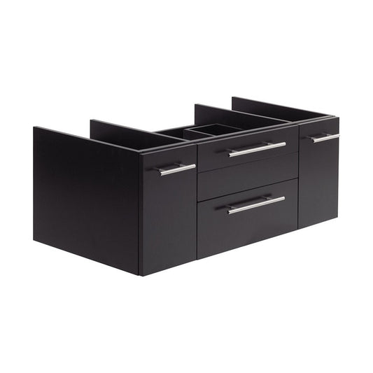 Fresca Lucera 42" Espresso Wall Hung Vessel Sink Modern Bathroom Cabinet