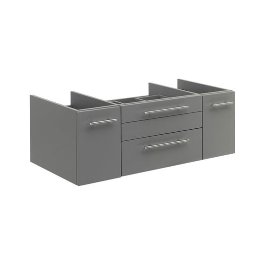 Fresca Lucera 42" Gray Wall Hung Vessel Sink Modern Bathroom Cabinet