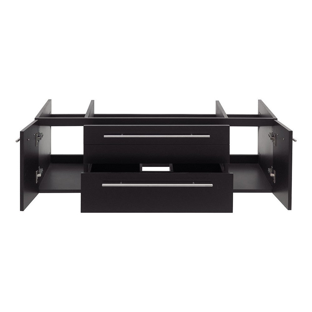 Fresca Lucera 48" Espresso Wall Hung Vessel Sink Modern Bathroom Cabinet