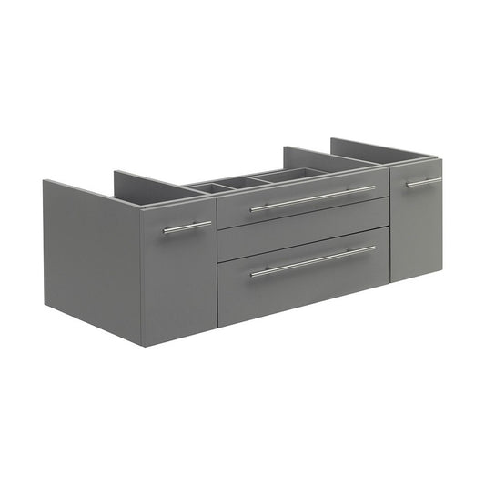 Fresca Lucera 48" Gray Wall Hung Vessel Sink Modern Bathroom Cabinet