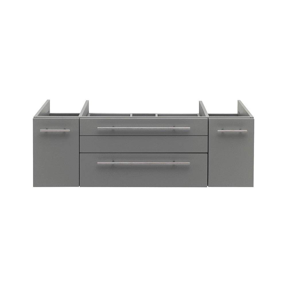 Fresca Lucera 48" Gray Wall Hung Vessel Sink Modern Bathroom Cabinet