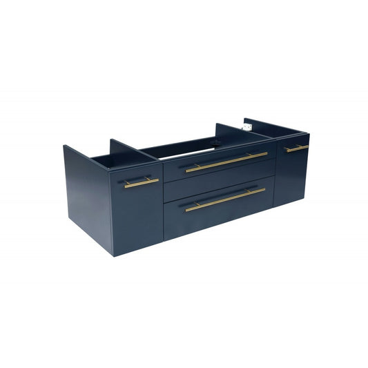 Fresca Lucera 48" Royal Blue Wall Hung Undermount Sink Modern Bathroom Cabinet