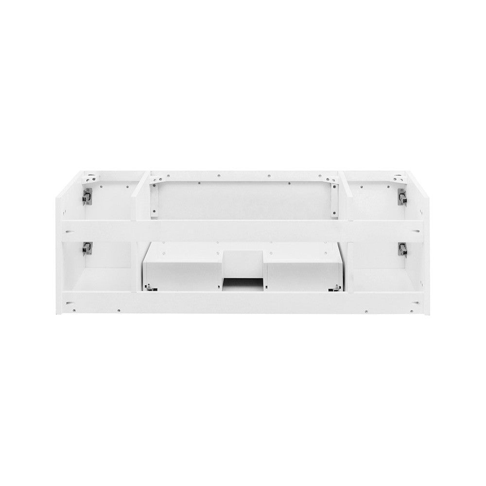 Fresca Lucera 48" White Wall Hung Undermount Sink Modern Bathroom Cabinet