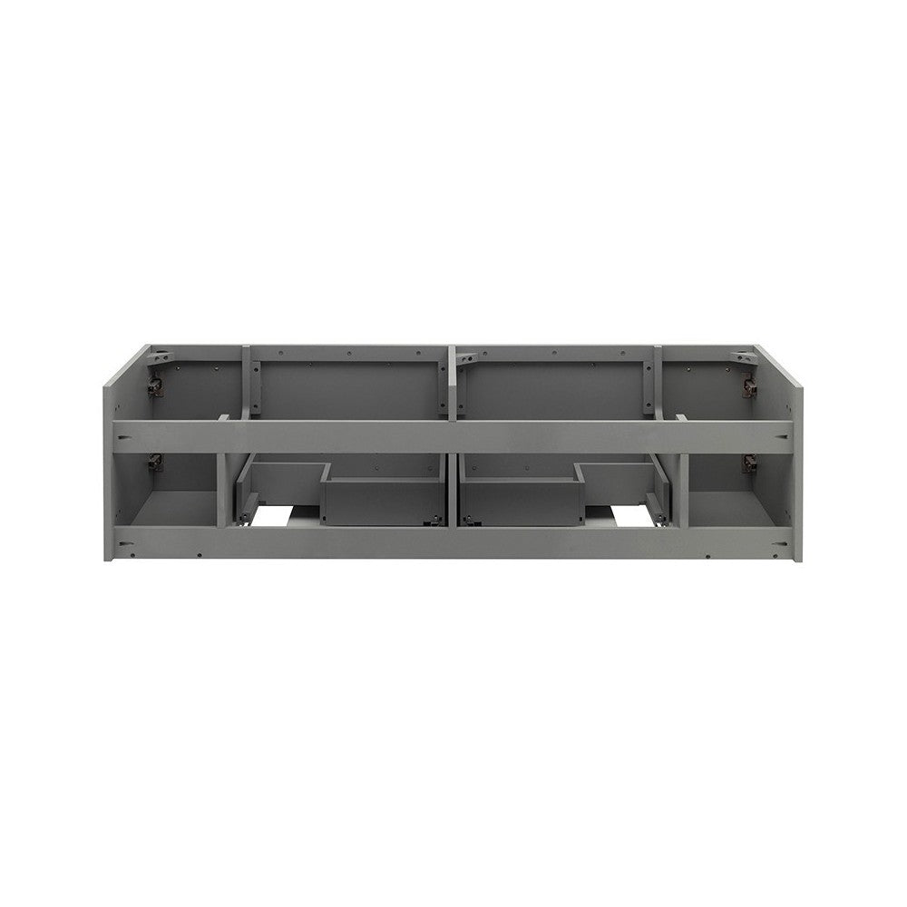 Fresca Lucera 60" Gray Wall Hung Double Undermount Sink Modern Bathroom Cabinet