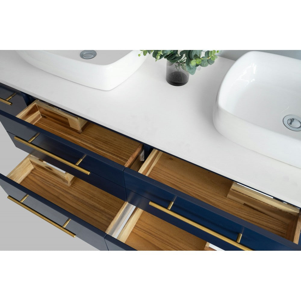 Fresca Lucera 72" Bathroom Cabinet w/ Top & Double Vessel Sinks