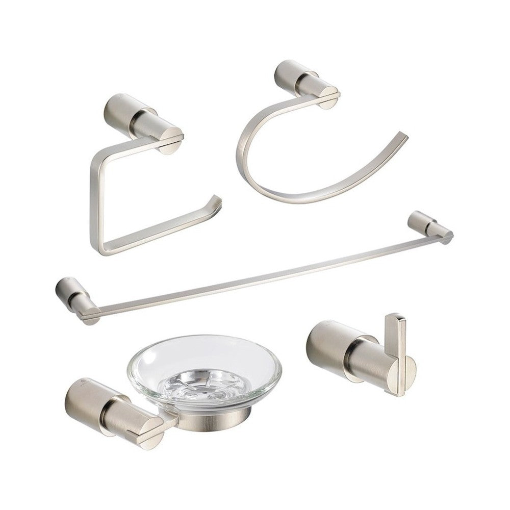 Fresca Magnifico 5-Piece Bathroom Accessory Set - Brushed Nickel