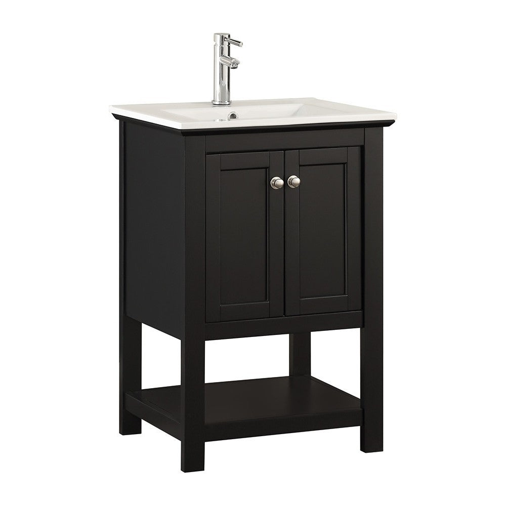 Fresca Manchester 24" Black Traditional Bathroom Vanity