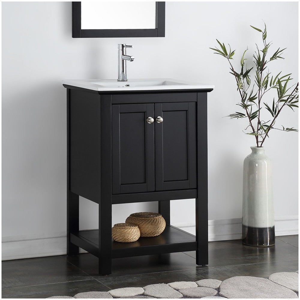 Fresca Manchester 24" Black Traditional Bathroom Vanity