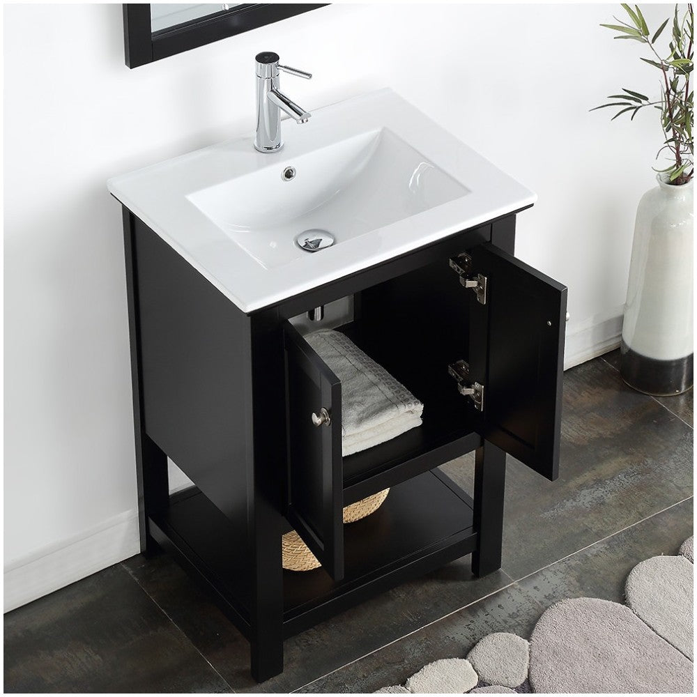 Fresca Manchester 24" Black Traditional Bathroom Vanity