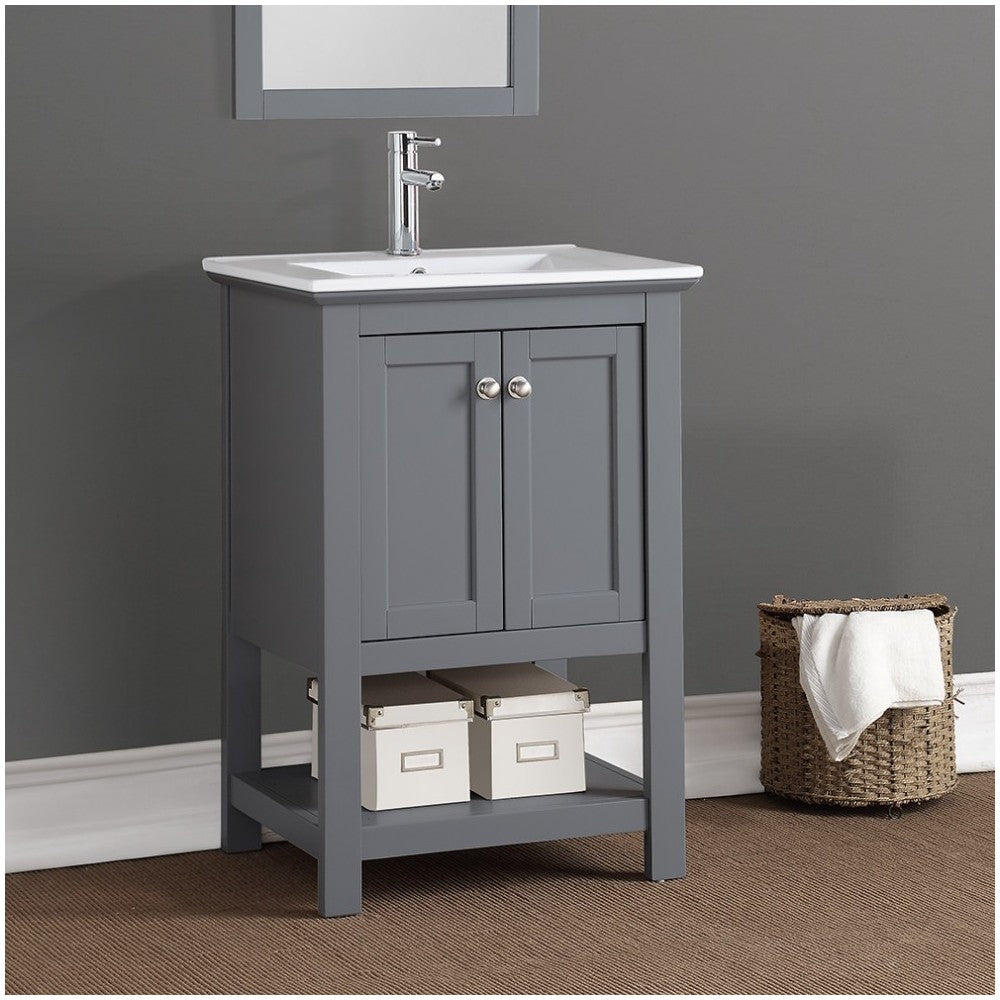 Fresca Manchester 24" Gray Traditional Bathroom Vanity