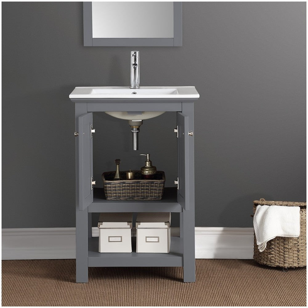 Fresca Manchester 24" Gray Traditional Bathroom Vanity