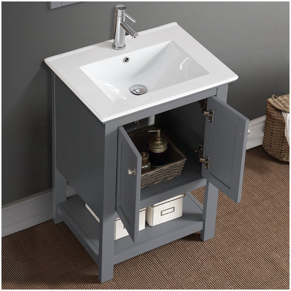 Fresca Manchester 24" Gray Traditional Bathroom Vanity