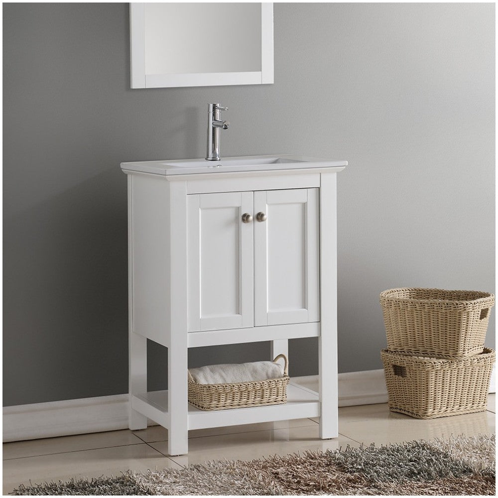 Fresca Manchester 24" White Traditional Bathroom Vanity