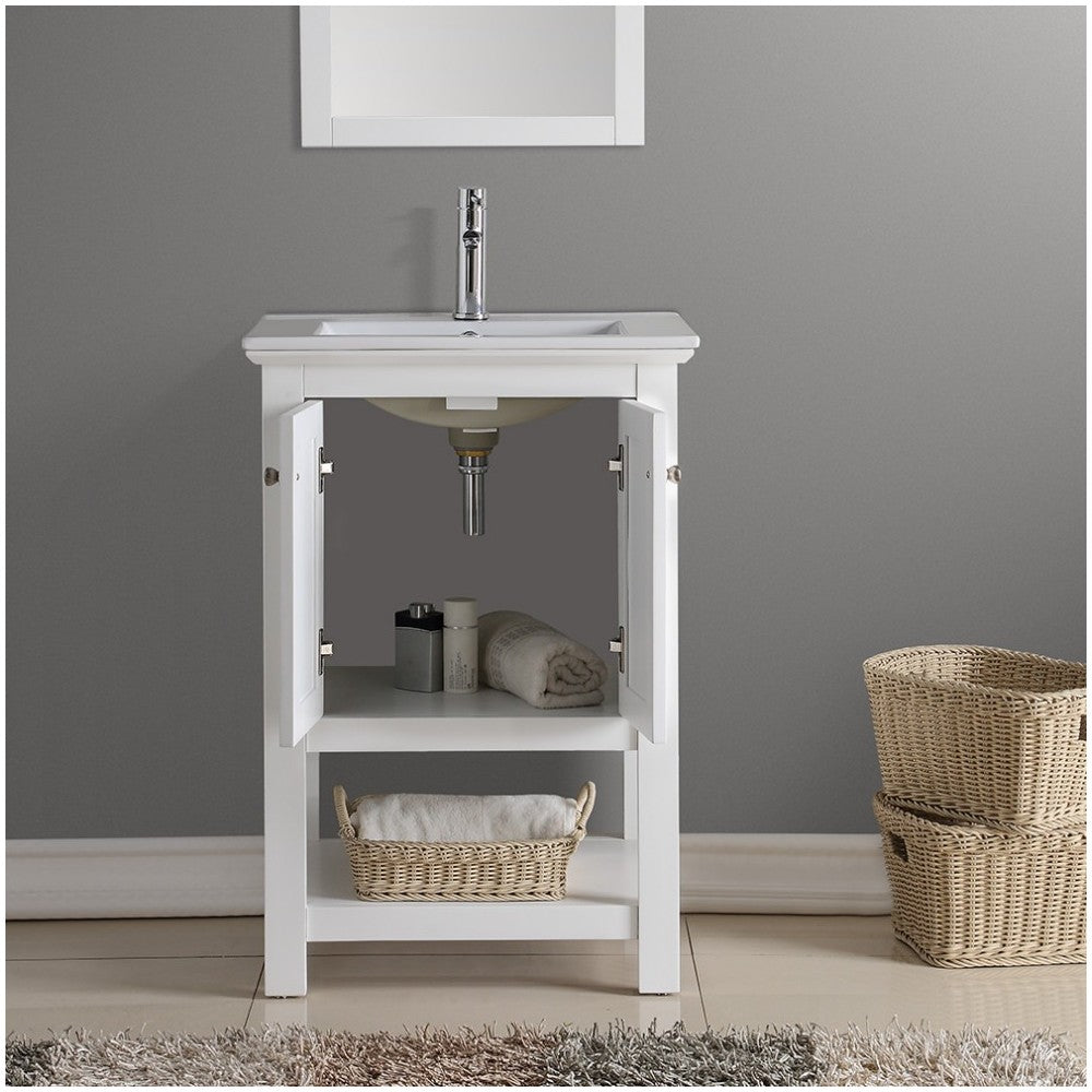 Fresca Manchester 24" White Traditional Bathroom Vanity