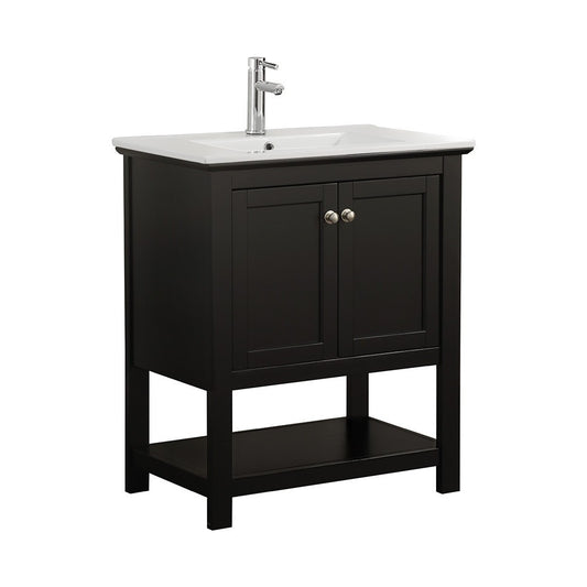 Fresca Manchester 30" Black Traditional Bathroom Vanity