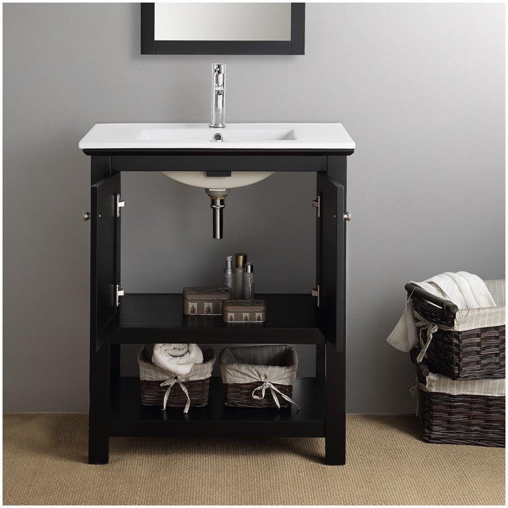 Fresca Manchester 30" Black Traditional Bathroom Vanity