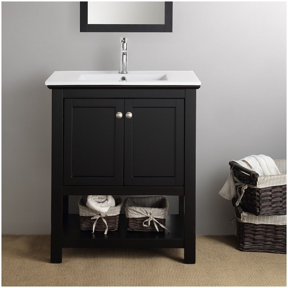 Fresca Manchester 30" Black Traditional Bathroom Vanity