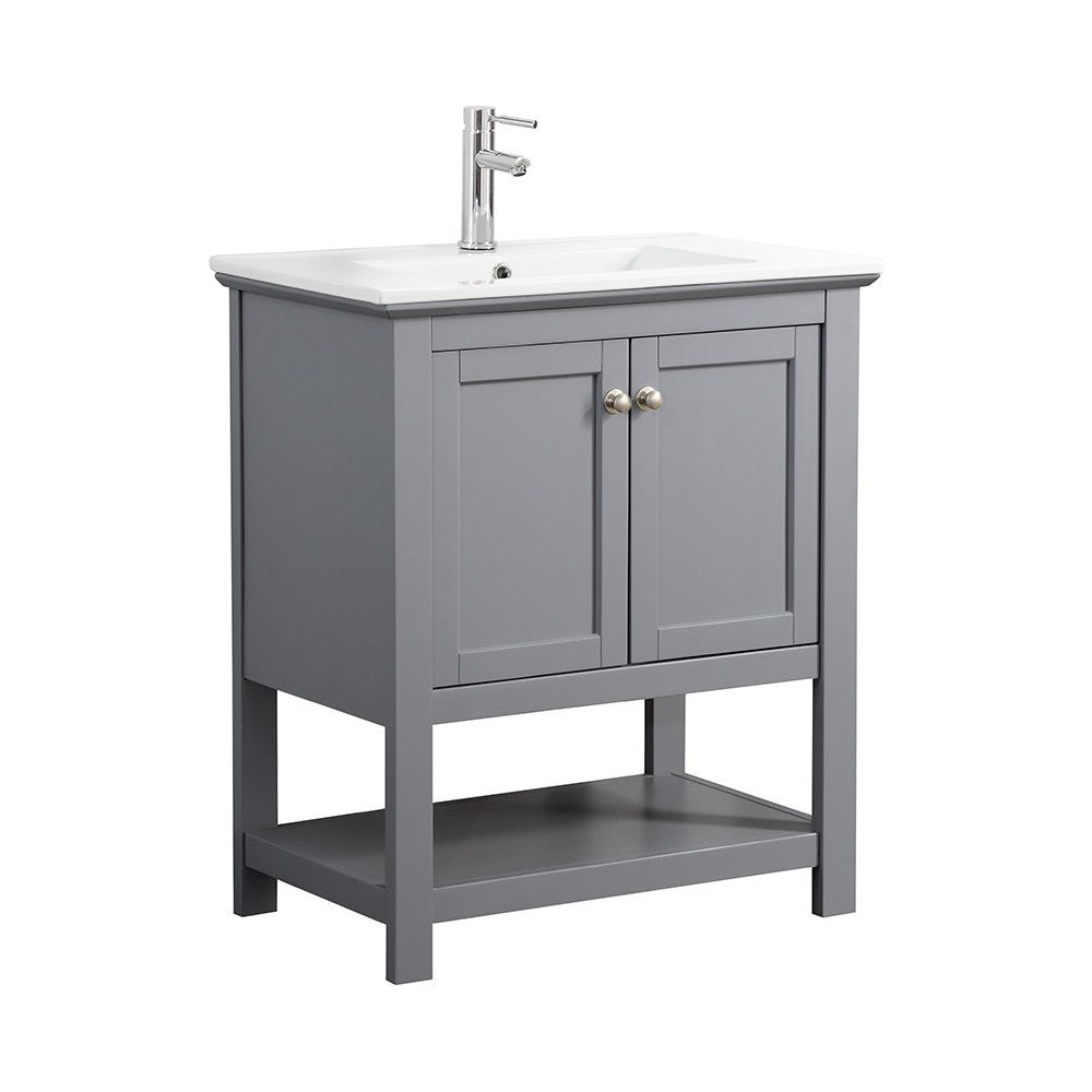 Fresca Manchester 30" Gray Traditional Bathroom Vanity