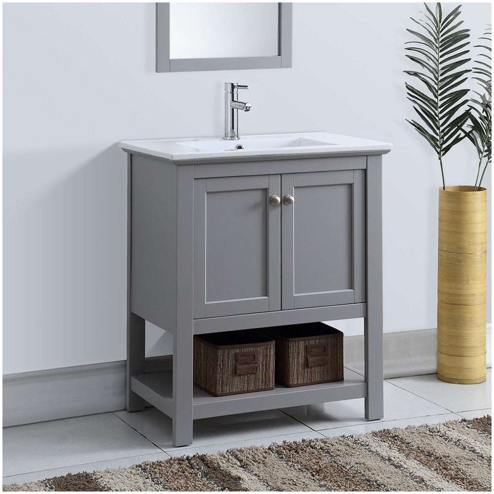 Fresca Manchester 30" Gray Traditional Bathroom Vanity