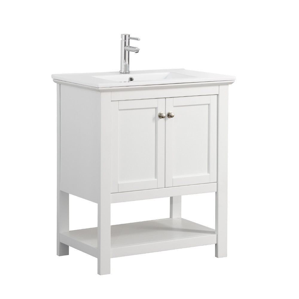 Fresca Manchester 30" White Traditional Bathroom Vanity