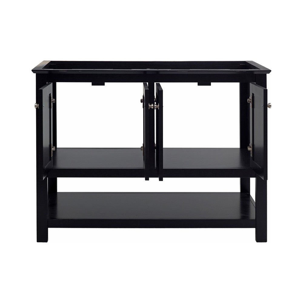 Fresca Manchester 48" Black Traditional Double Sink Bathroom Cabinet